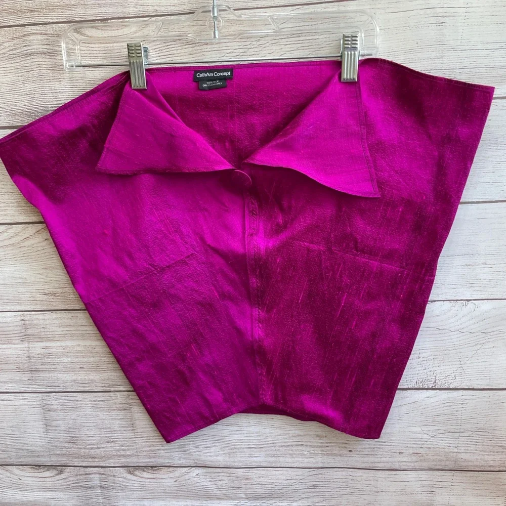 CATHAM CONCEPT 100% SILK DRAPE/SHAWL IN FUCHSIA